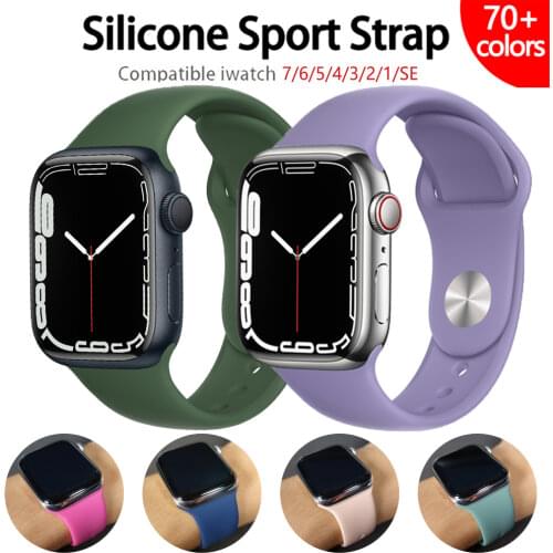 Silicone Strap For Apple Watch Band 44mm 40mm 38mm 42mm 44 mm Smartwatch Sports Rubber Belt Bracelet iWatch Serie 6 SE 5 3 4