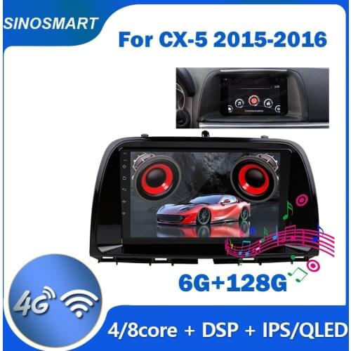 Sinosmart Car GPS Navigation Radio for Mazda 5 Android CX-5 2013-2016 2.5D IPS/QLE Screen Support BOSE Soundsport Free