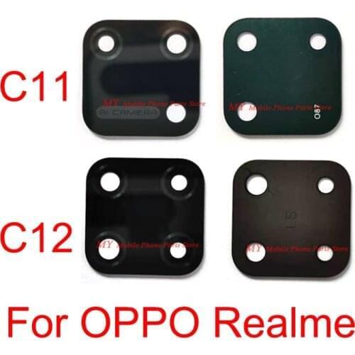 10 PCS New Rear Camera Glass Lens For OPPO Realme C11 C12 Back Big Camera Lens Glass For Realme C12 With Glue Sticker Parts