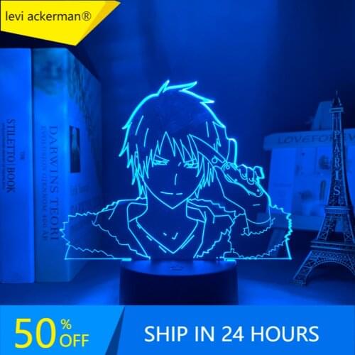 Anime Led Light Bungo Stray Dogs Izaya Orihara Figure for Room Decor Nightlight Kids Gift Manga Bungo Stray Dogs 3d Lamp Bedroom