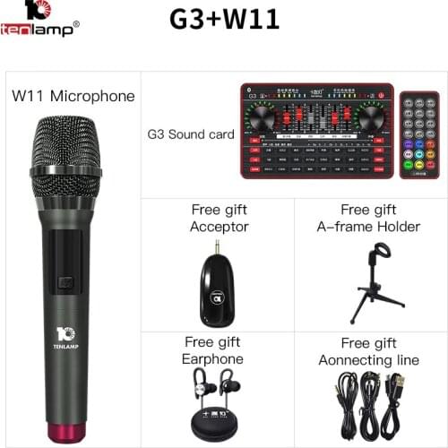 G3 Live Sound Card Sound Card USB Audio Interface W11 Microphone Sound Card Studio Record Webcast Sound Card For Phone Computer
