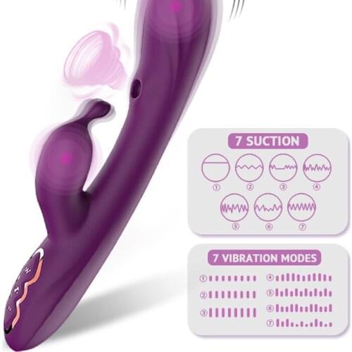G-Spot Rabbit Vibrator With Clitoral Sucking Clit Dildo Vibrators Stimulator With 7 Vibration 7 Suction Sex Toys vibrators