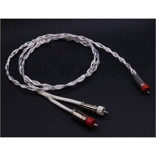 High Quality Silver Plated RCA Male Plug to 2RCA Audio Cable RCA to 2RCA Subwoofer Audiophile