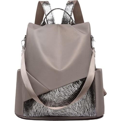 Women Fashion Travel Patchwork Backpack Anti-theft School Student Shoulder Bag