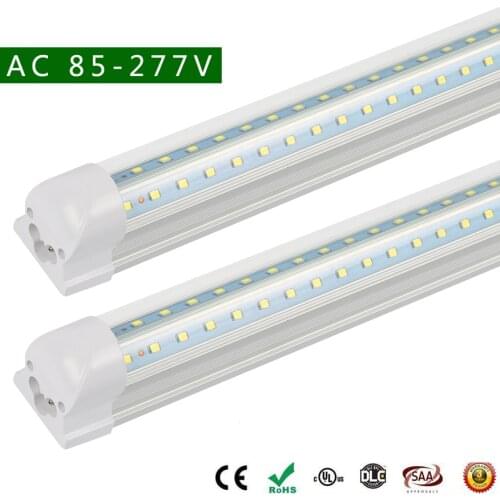 10PCS T8 Led Integrated V-Shaped tube/lamp/ light 4FT 5FT SMD2835 Led Fluorescent Lights 120cm 150cm AC85-265V