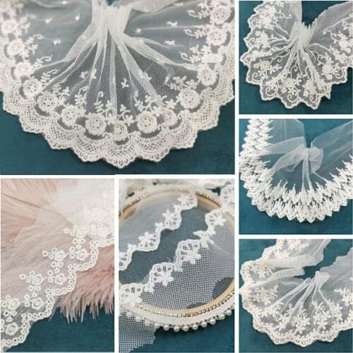 14 Yards Many Kinds Mesh Embroidery Lace Trim Handmade DIY Garment Needlework Sewing Accessories Fabric Clothing Decoration 150