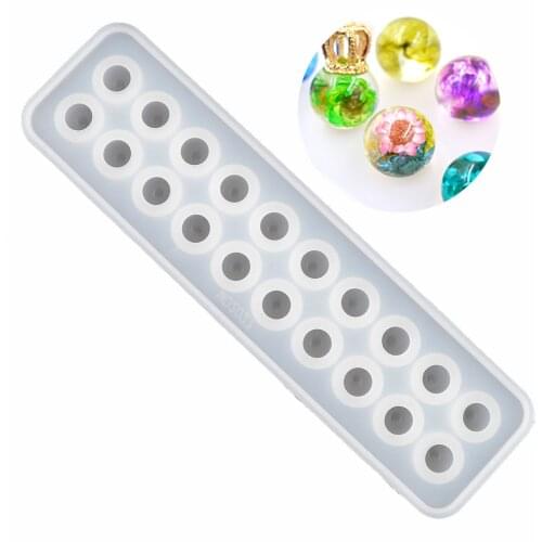 2021 Hot Sell DIY 3D Sphere Pendant Epoxy Resin Mold Silicone Crystal Drop UV Resina Craft Ball Moule Silicone Resine Epoxy