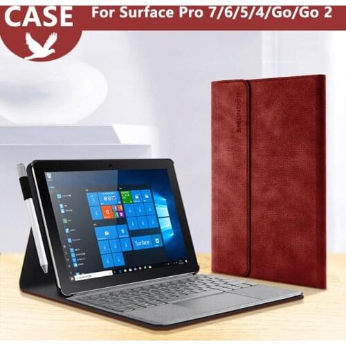 Tablet Stand Cover for Surface Go / Go 2 Protective Case for Microsoft Surface Pro X 7 6 5 4 Laptop Sleeve with Pencil Holder