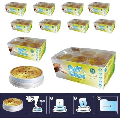 Pufai Puff Clean Natural Cleaning Wipes General Cleaning and Hygiene Purposes 240 Capsules 10 Boxes