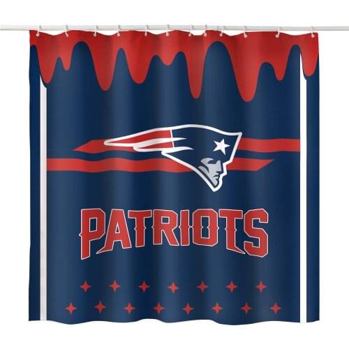 Decorative Bath Team Design Shower Curtain Waterproof Polyester Fabric 70 x 70 Inches (New England Patriots)