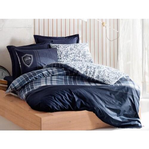 Cottonbox Masculine Pablo Double Personality Duvet cover set Navy Blue