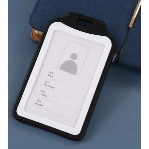 Business Card Holder Wallet For Women MenPlastic Solid Color Credit Card Holders Bank ID Holders Badge Child Bus Card Cover