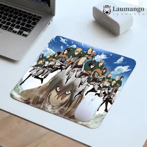Gamer Mouse Pad Anime Mousepad Attack On Titan Gaming Keyboard PC Gamer Small Pad Table Mausepad Non-slip Mat Deskmat Xs Xxs