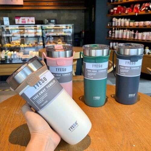 550ml/710mlHigh Quality Thermos Mug With Straw Kettle Portable Stainless Insulation Straight Cup Leak-Proof Thermal Water Bottle