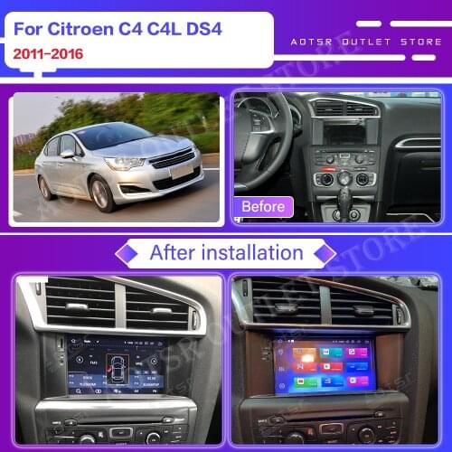 For Citroen C4 C4L DS4 2011 2012 - 2016 Car Multimedia Auto Radio Player Stereo Recorder Android Audio GPS Navigation Head Unit