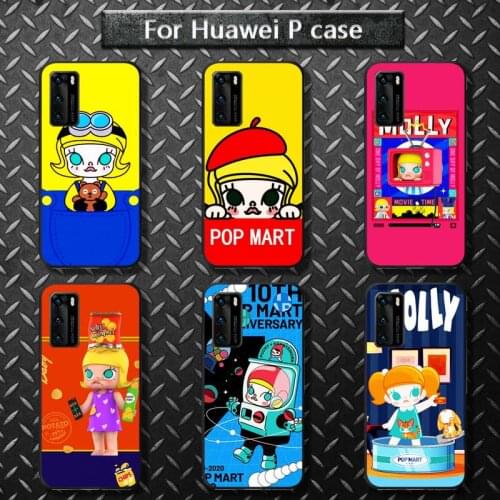 Cartoon POP MART molly cute Phone Cases for huawei P40 pro lite P8 P9 P10 P20 P30 psmart 2019 2017 2018