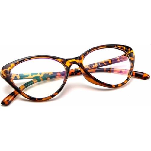 Trendy Spectacle Frame Cat Eye Glasses Frame Women Clear Lens Brand Designer Eyewear Optical myopia nerd black purple eyeglasses