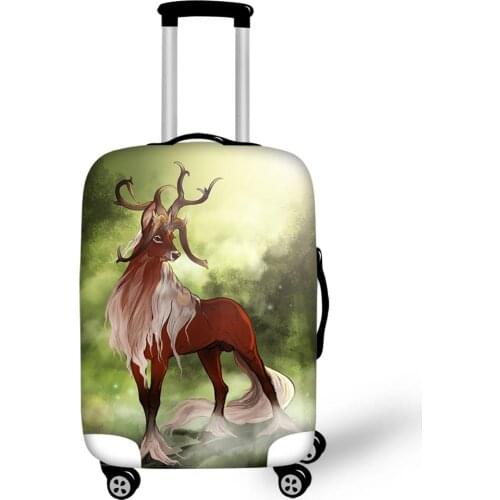 HaoYun Fashion Girls Water-proof Suitcase Cover Fantasy Deer Pattern Luggage Cover Kawaii Elastic Travel Luggage Protector