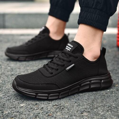 Men Shoes Big Size Casual Shoes Fashion Breathable Shockproof Wear Resitant Elastic Force Light Soft Gym Shoes Men Running Shoes