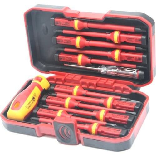 New 13Pcs VDE Insulated Screwdriver Set High Voltage 1000V , Measuring pen Phillips Hand Tools