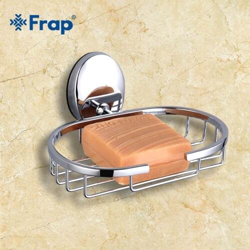 Frap 1set new Chrome Wall Mounted Chrome Bathroom Accessories Soap Dishes Soap Holder Soap Case Home Decoration F1602-2