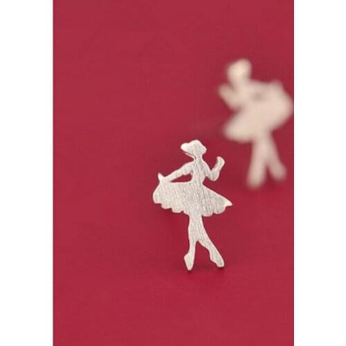 New Arrival Personality 925 Sterling Silver Jewelry Fashion Ballet Dinosaur Accessories Female Anti-allergic Earrings SE105
