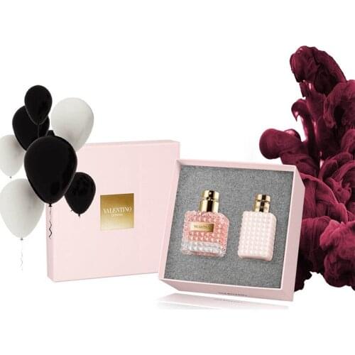 Custom Perfume gold foil logo gift packaging box with foam insert