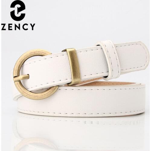 Zency Soft First Layer Leather Waist Belt For Lady Strap Casual All-match Ladies Adjustable Belts High Quality Womens Waistband