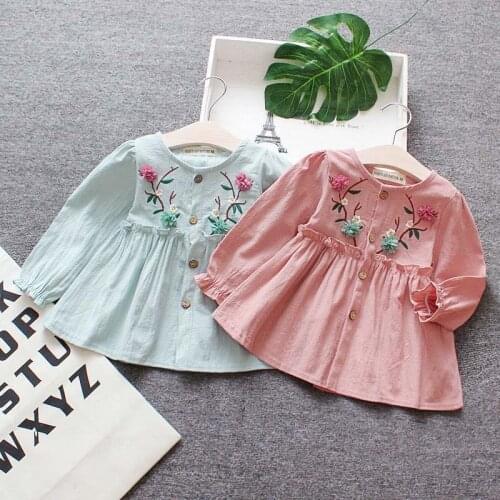 Baby Girls Dress Autumn Children Clothing Long Sleeve Toddler Floral Casual Sundress Outfits Clothes