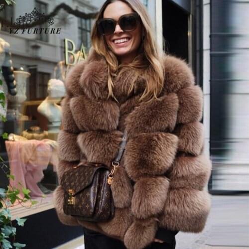 2020 real fox fur coat women thick fur fashion coat luxury Stand Collar fur Jackets New Fashion Real Fox Fur Coats new arrival