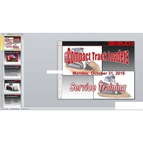 Takeuchi Full Set Service Training, Service Manual, Operator, Part Manual