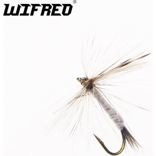 Wfireo 10PCS Fly Fishing Trout Fishing Dry Hook May Fly #10 Artificial Insect Lures