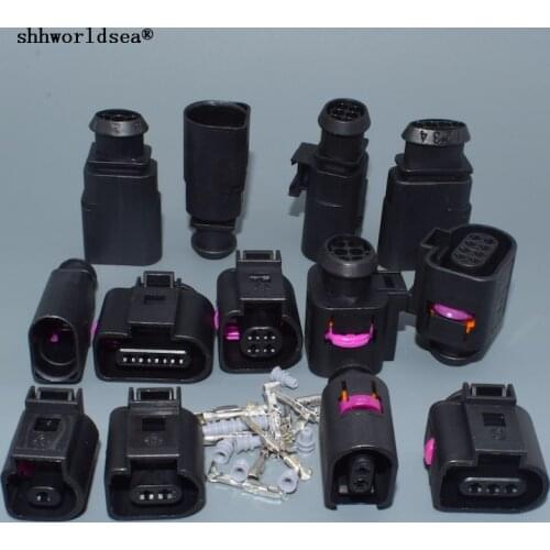 Worldgolden 2,3,4,6,8Pin male female Electrical Harness Connector Plug Wiring For VW Audi A4 A6 A8 Q5 Q7 2004 - 2009 1J0973702