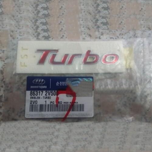 For Hyundai veloster Tail cover door logo TURBO Tail gate sign