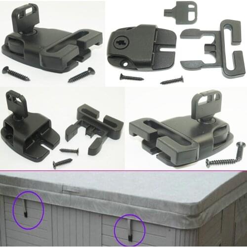 Key Lock Lockable Safety Buckle Latch Pool Spa Hot Tub Cover Boat Backpack Bag Buckles + Keys + Screws
