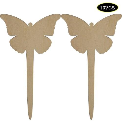 10 Pcs Plant Labels Wooden Plant T-type Tags Markers Nursery Garden Labels Nursery Pots Garden Decoration Seedling Tray