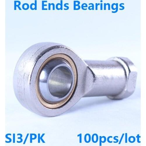 100pcs/lot SI3/PK 3mm Rod End Joint Bearing Internal Thread Metric Female Right /Left Hand Fish Eye