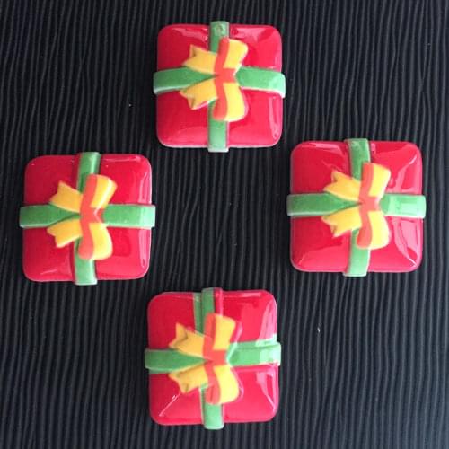 20 Pieces 18mm Flat Back Resin Cabochon Kawaii Christmas Xmas Gift DIY Decorative Craft Scrapbooking Accessories -B6510
