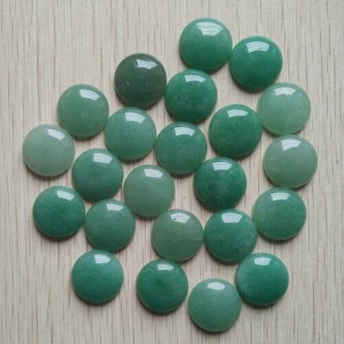 2016 hot selling high quality natural green aventurine round cabochon 20mm stone beads 20pcs/lot Wholesale free shipping