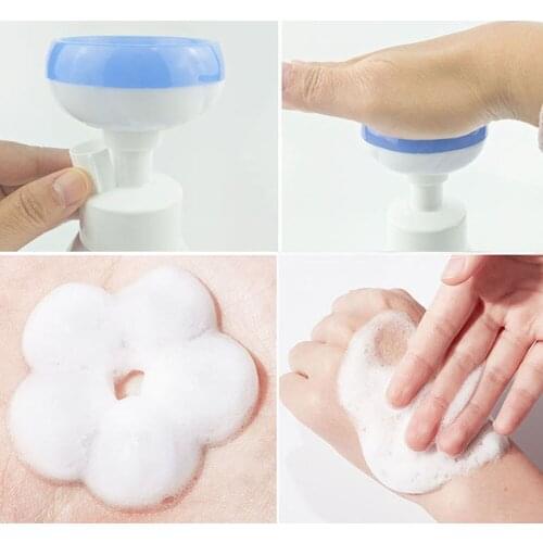 250 ml Flower-shaped Hand Sanitizer Bottle Press Fancy Cleansing Mousse Bubble Cosmetic Empty Bottle Practical