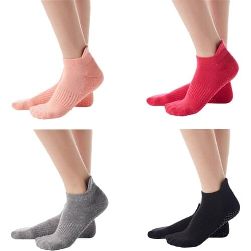 3 Pair/Lot Men Women Non-slip Yoga Socks with Grips Breathable Anti Skid Cotton Floor Socks for Pilates Gym Fitness Barre