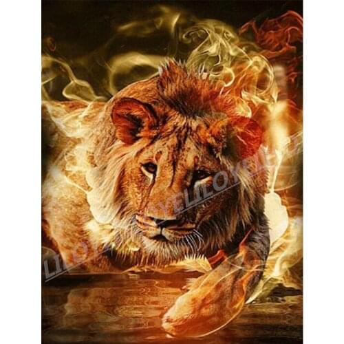5D Diy Diamond Painting "Animal lion" Diamond Mosaic Full Square/round Diamond Embroidery Crystal Picture home decoration TY840