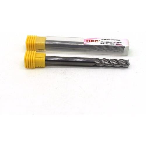 8*8*100 of 3 flutes HRC 60 mill cutter solid carbide end mill CNC machine milling tools