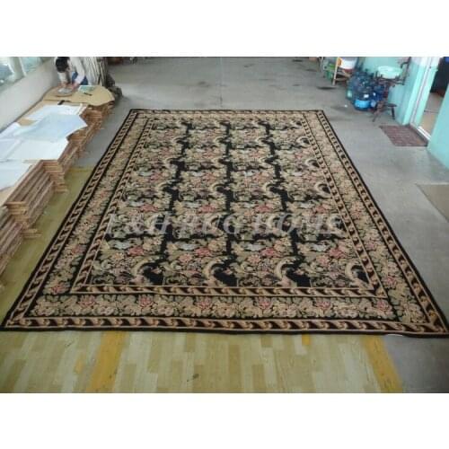 Free shipping 10K 11.3'x15.7' needlepoint rugs, 100% New Zealand wool rugs anti-slip rug