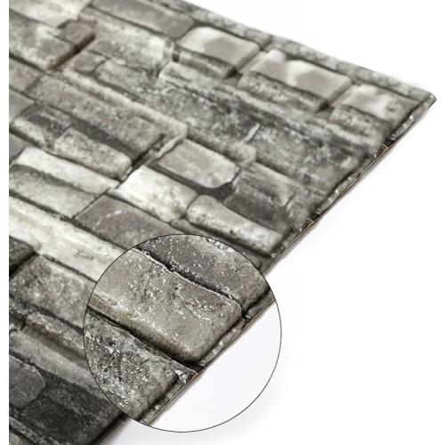 Decorative 3D Wall Stickers Self adhesive Wallpaper Foam Panels Home Decor Bedroom Living Room House Decoration Bathroom Sticker