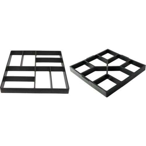 Plastic DIY Path Maker Garden Pavement Mold Garden Stone Road Concrete Moulds Manually Paving Building Accessories