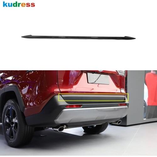 For Toyota RAV4 RAV 4 2019 2020 2021 Carbon Fiber Rear Trunk Lid Cover Trim Tailgate Boot Molding Strip Car Styling Accessories