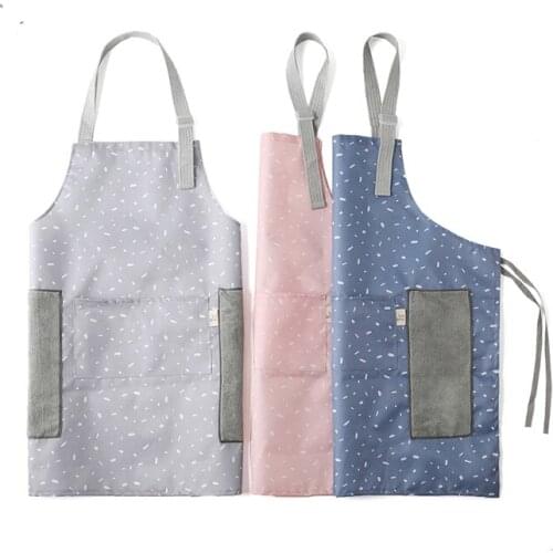 Wipe hands Korean fashion apron kitchen sleeveless waterproof and oil-proof adult home overalls couple waist gown