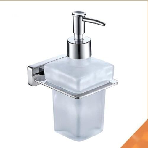 Falangshi High Quality Black Soap Dispenser Bathroom Accessories Stainless Steel 304 Wall Mounted Liquid Soap Organize
