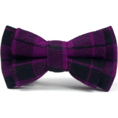 Finest children bow tie cotton safety pin plaid kid pet dog butterfly checks 9 * 5 cm bowknot Decorated Neckwear